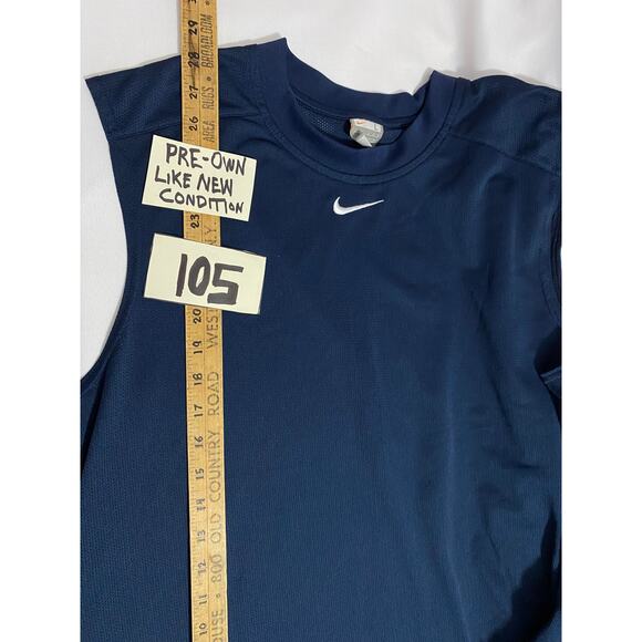 Nike Sleeveless Dri-FIT Shirt – Blue, Size Large Athletic Performance Top - Picture 3 of 7